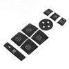 14Pcs Window Lift Button Trim Glossy Black Power Window Switch