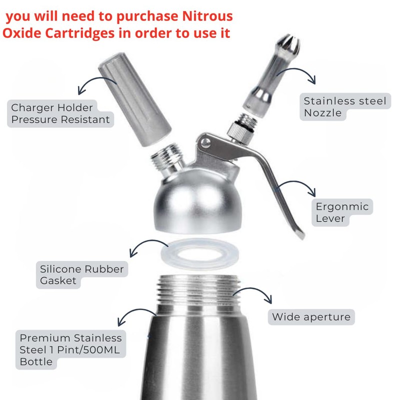 Hazzas Whipped Cream Dispenser