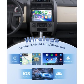 8Core 4G+64G Car Radio for Ford Escape 2007-2012 with Qualcomm Snapdragon chip, KYNNT Car Stereo for Ford Kuga 2007-2012 Carplay Android Auto 3D car Model Display GPS WiFi 10.1 Inch IPS Touchscreen