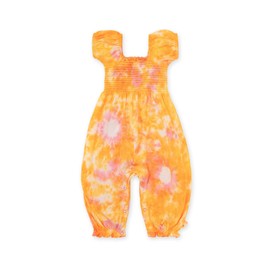 Burt's Bees Baby Mameluco de una sola pieza para niña, 100% algodón orgánico, teñido anudado fresa, recién nacido, Tie Dye fresa, Recién nacido