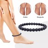 Veraly Brazalete Cuentas Obsidiana Tobillera Pulsera Para Piernas F