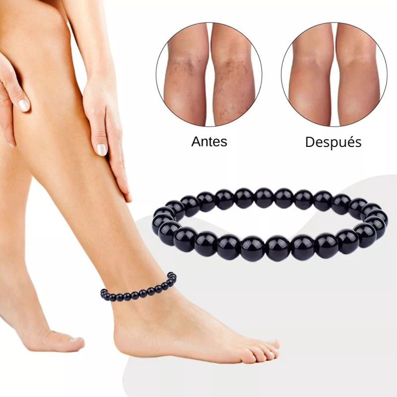 Veraly Brazalete Cuentas Obsidiana Tobillera Pulsera Para Piernas F