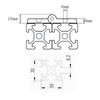 Fullerkreg Pack of 2 Hinge 30 Black Profile 30 x