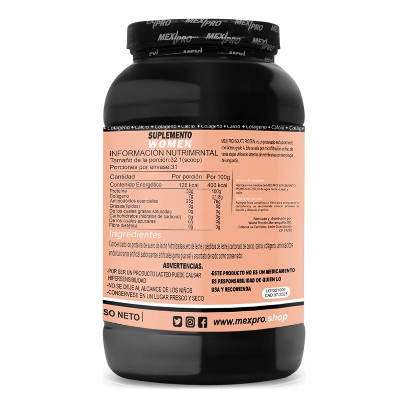 Mex/pro Suplemento Women 1 Kg Varios Sabores 31 Porciones