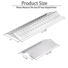 Plowo Grill Heat Plate Replacement for Bull Flame Tamer 16631 16521 16670 16520, Lonestar Select 87049, Steer Premium 69009, Outlaw 26039, Brahma 57568, Cal Flame G Series 4 Burner and Other Grills