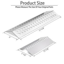 Plowo Grill Heat Plate Replacement for Bull Flame Tamer 16631 16521 16670 16520, Lonestar Select 87049, Steer Premium 69009, Outlaw 26039, Brahma 57568, Cal Flame G Series 4 Burner and Other Grills