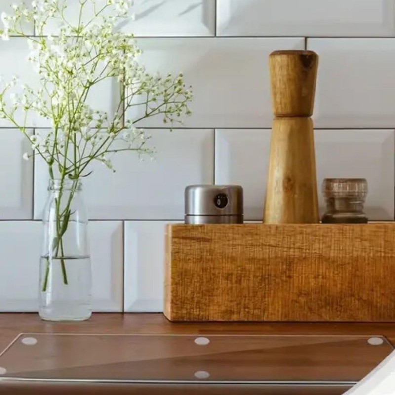 Jumbl Clear Acrylic Non-Slip Cutting Board with Counter Lip, Extra