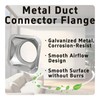 bociloy 4 Inch Duct Connector Flange, Metal Straight Pipe Flange