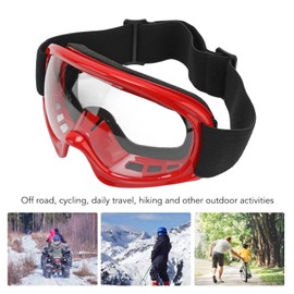 Zerodis Motorcycle Goggles Lightweight UV Protection Children's Safety Goggles Windproof ATV Motorcycle Ski Goggles for Skiing (Red)