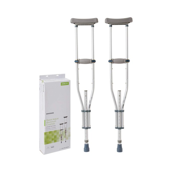 McKesson Aluminum Youth/Adult/Tall Adult Underarm Crutches 146-RTL10433