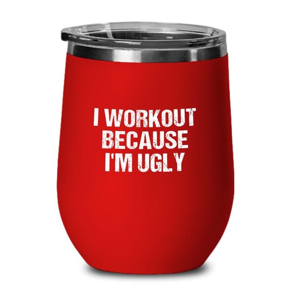 Luxe Gifting Fitness Red Edition Wine Tumbler 12oz - Workout