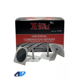 XtraSeal 13-383 Universal Tire Plug Patch Repair 20pc  Tire Repair Combo Unit