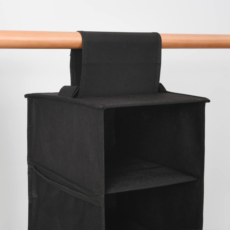 Organizador de zapatos colgante (negro (1 paquete))
