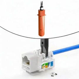 MagiDeal Punch Down Tool Network Wire Punch Down High Hardness Manual Tool Portable Network Repair Tool Kit for LAN Tangent Networking, Orange
