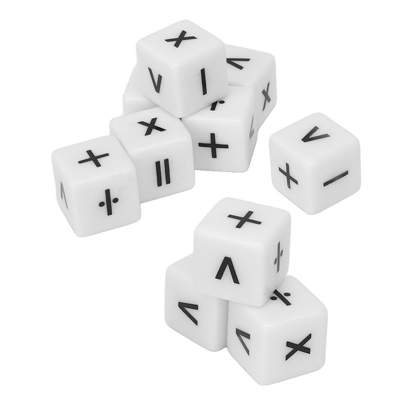 20pcs Teaching Dice Set Math Operation Dice Mathematical Operation Dices