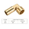 sourcing map Brass Barb Hose Fitting, 90 Degree Elbow 16mm