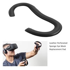 eMagTech VR Face Cushion Compatible with Oculus Rift CV1 VR Gaming Replacement Comfortable PU Leather Foam Face Cover Sponge Pad Black