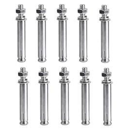 M8 x 60 mm External Hex Expansion Bolts Screws Sleeve Anchors, Stainless Steel, 10Pcs