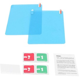 Acouto Película a prueba de lluvia para visión trasera, 2 unidades, impermeable, resistente a la lluvia, para espejo retrovisor de coche, película protectora antivaho, protector de lluvia ovalado