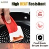 Honsva Silicone Dish Scraper to Kitchen Cleaning for Pans, Pots,