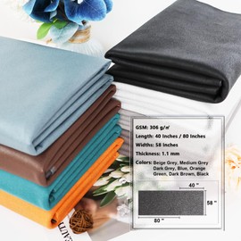 Leathaire Fabric, 58'' x 40'' (147cm x 100cm) Faux Leather, Waterproof, Abrasion and Scratch Resistant Texture Leathaire Fabric,1.1 mm Upholstery (Black)