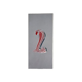 2005-2009 Mustang Polished Stainless Fuse Box Cover Chrome & Red Cobra