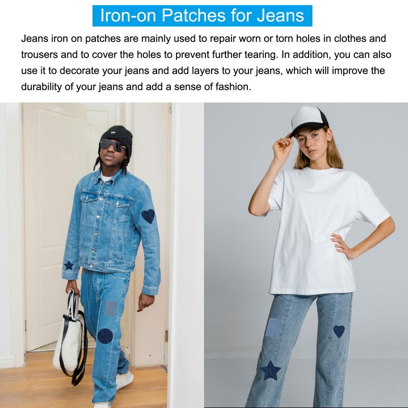 PATIKIL Denim Iron Patch Set of 12 Jeans Repair and