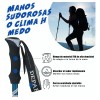 2 Bastón Trekking Plegable Ligero Senderismo Caminar Escalar Azul