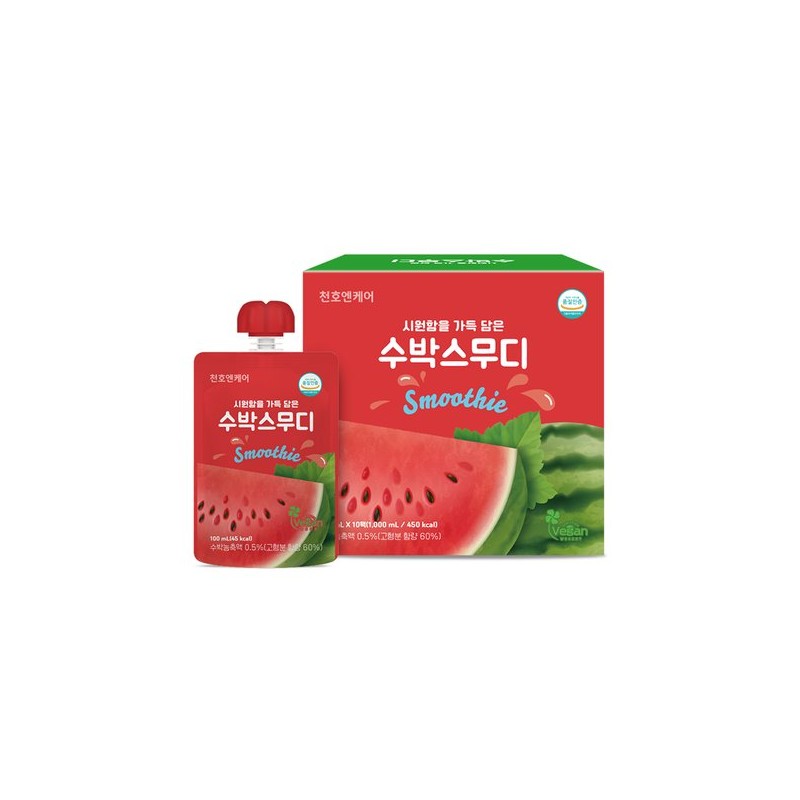 Cheonhoen Care [천호엔케어] 시원함을 가득 담은 수박스무디 100mL 10팩 1박스