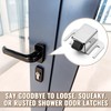 Jetec 2 Pack Shower Door Latch Replacement, Stainless Steel Single