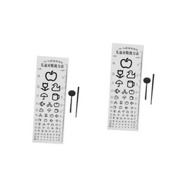 ULTECHNOVO 2sets Break Visual Eye Testing Chart Standard Snellen Vision Test Chart for Boys and Girls Adults Printing for Home Classroom Use Easy to