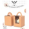 Gcardist Brown Cupcake Boxes Single Cupcake Holder Disposable 25 Pieces