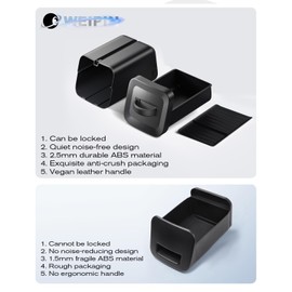 Convenient Push-to-Open Non-Lockable Camping Speaker Drawer for Rivian R1T R1S 2022-2026 Storage Box - Vegan Leather Handles & TPE Pad& ABS Materials - Unlocking the Drawer Shell on the Car Screen