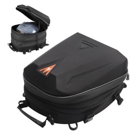 Motorcycle Rear Bag ABS Hard Shell Helmet Bag Waterproof Motorcycle Travel Bag Helmet Cover with Expandable Storage Space 20L-28L