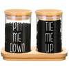 Funny Apothecary Jars 2 Pack Hair Tie Holder Organizers Bathroom