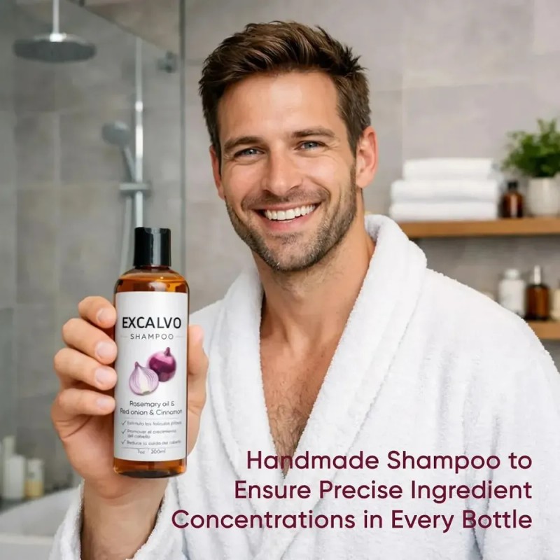 @ Shampoo Excalvo Para Hombres, Con Aceite De Romero, 200