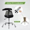 Antlu Rolling Stool with Back Support Tattoo Chair for Artist,