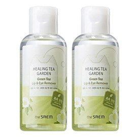 The Saem Healing Tea Garden Green Tea Lip & Eye Remover, 150ml, 2 pcs / 더샘 힐링 티 가든 그린티 립 앤 아이 리무버, 150ml, 2개