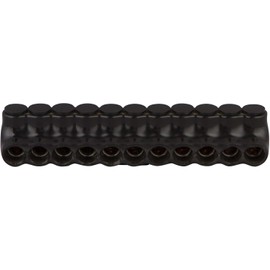 Morris Products 97691 Black Insulated Multi-Cable Connector - Dual Entry 11 Ports 3/0-6 Wire Range, 1-Pack