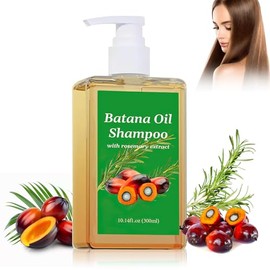 Batana Oil Shampoo, Champú de Aceite de Batana, Shampoo De Batana, Aceite de Batana y Romero, Champú de Aceite para Nutre en Profundidad y Repara el Cabello Seco y Quebradizo (300ml)