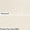 MIULEE Extra Long Linen Shower Curtain 84 Inch Long with