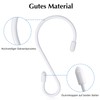JatilEr Pack of 12 S Hooks, White, 8 cm S