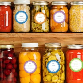 240 Blatt Marmeladen Etiketten, Gewürzetiketten, Etiketten Marmeladengläser, Klebeetiketten zum Beschriften, Aufkleber zum Beschriften Selbstklebend, Beschriftungsetiketten Geschenkaufkleber