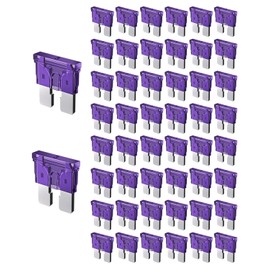 50pcs 3A Standard Car Fuses - 3 AMP Automotive Fuses(ATO/APR/ATS), 32V (12/24V) Blade Fuse for RV/Truck/SUV