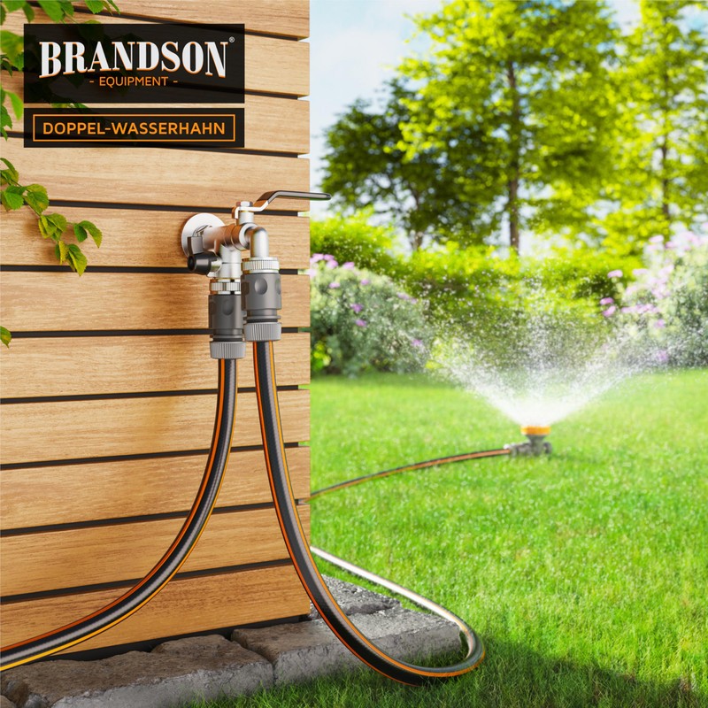 Brandson - Garden Tap - Double Outlet Tap - 1/2