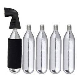 Bike CO2 pump cycle tyre inflator Presta Schrader 5 16g gas cylinders - Bora