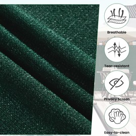 1 x 10 m (150 g/m²) Privacy Net, Shade Net, Fence Screen, Wind Protection Net in Green with Fixings