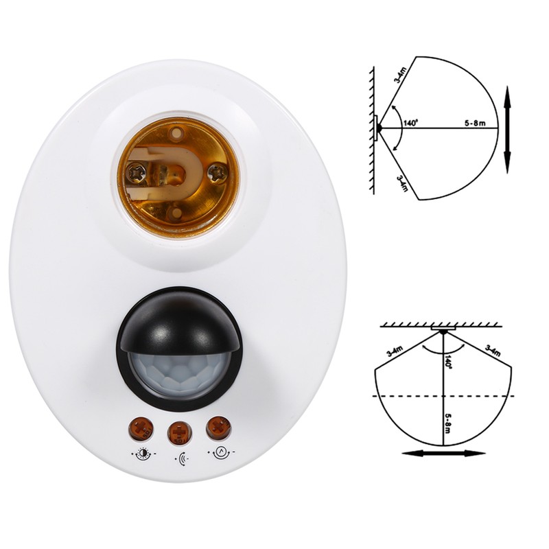 E27 Human Body Induction Automatic IR Infrared Sensor Light Socket