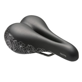 Terry Women's Cite X Gel Cycling Saddle - Synthetic Top Bike Seat with Gel Layer Lightweight Shock-Absorbing Elastomers - Flower