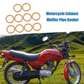 A ABSOPRO 30mm ID Motorcycle Exhaust Muffler Pipe Gasket (Set of 10)
